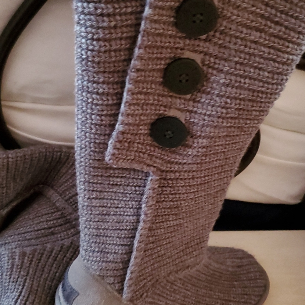 Grey Ugg sweater boots